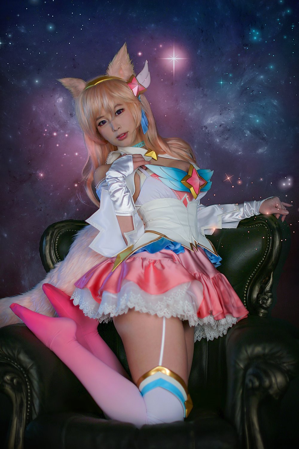 League of Legends Star Guardian Ahri cosplay Spiral Cats