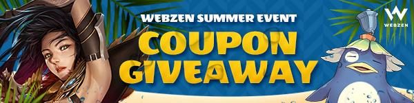 WEBZEN Free Summer Event Coupon Giveaway