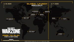 Warzone Release Date Times