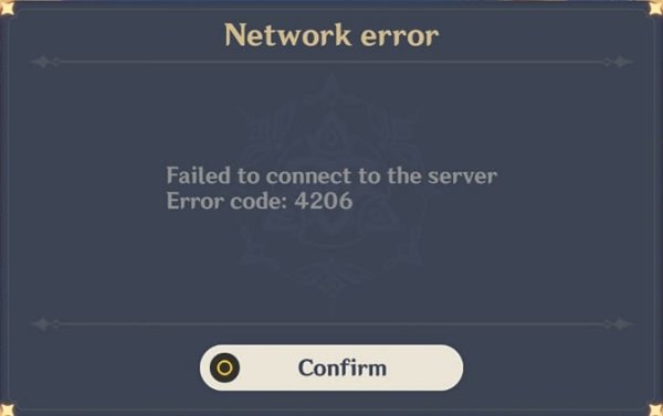 How to Fix Genshin Impact Error Code 4206 'Failed to Connect to Server'