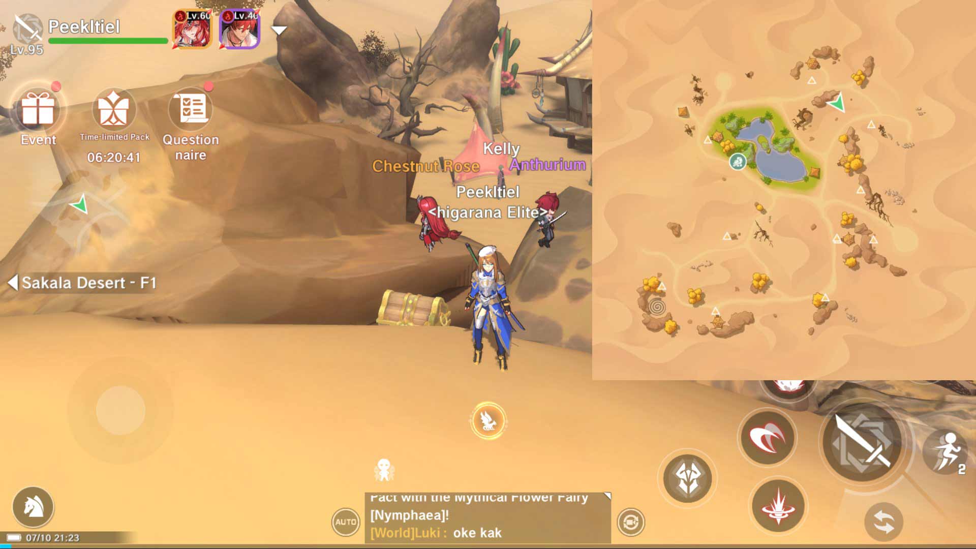 Treasure Chest guide Sakala Desert F1 2