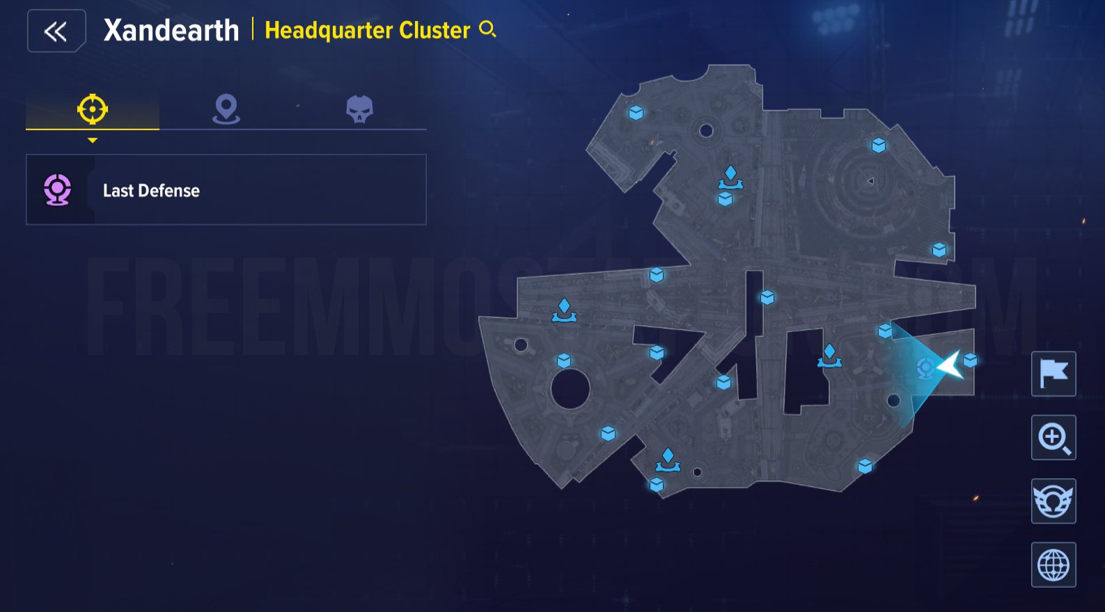 Xandearth Headquarter Cluster 14 Collectibles total